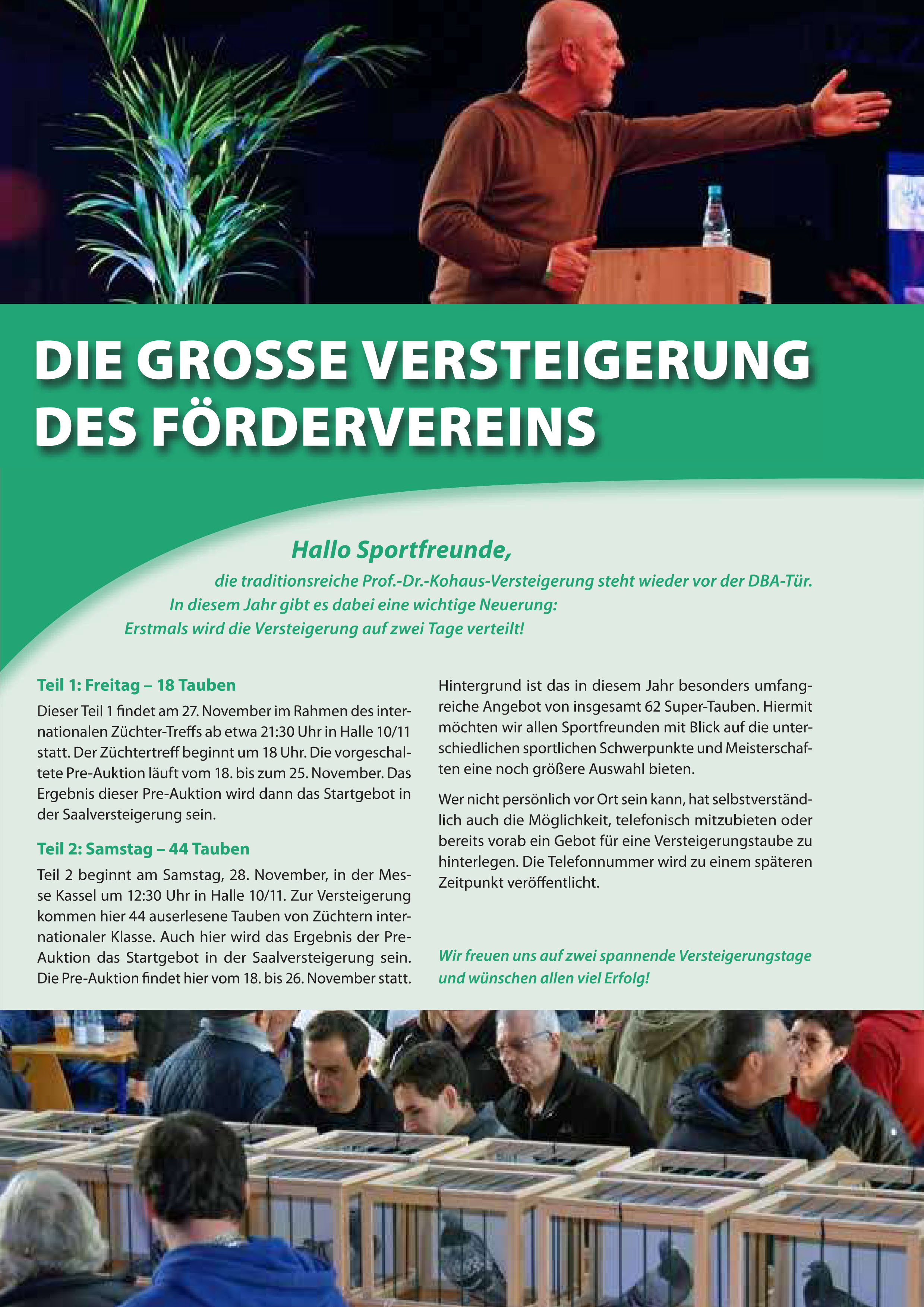 Ankündigung Versteigerung